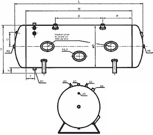 Druckluftbehlter DLB L techn