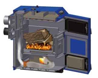 NMT Holzvergaser Kessel Scheitholz Heizkessel HVG II 2 20 erfllt BImSchV 2 Stufe Ansicht innen