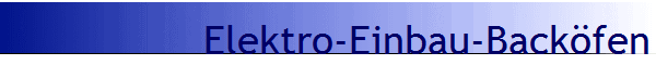 Elektro-Einbau-Back�fen